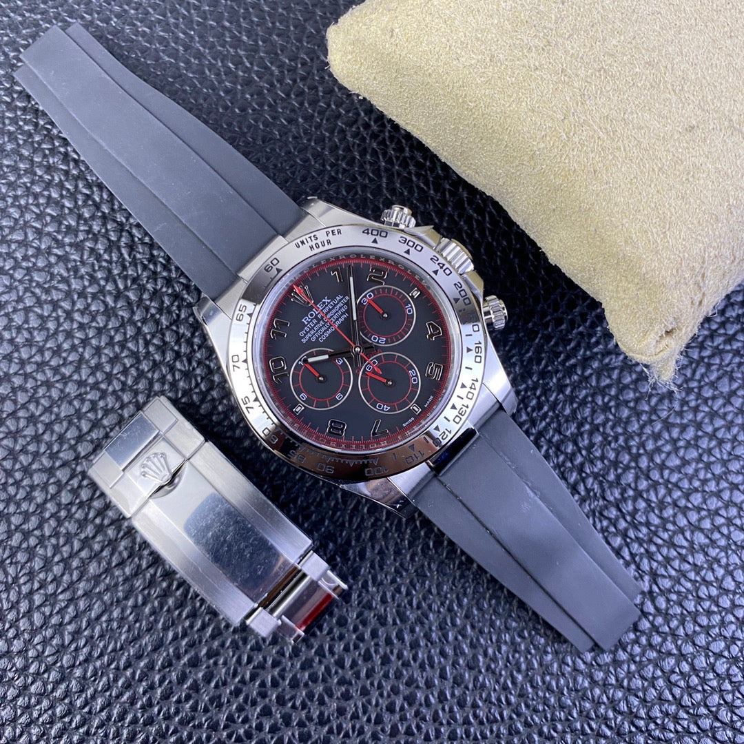 RLX Cosmograph Daytona (Oysterflex, black dial & red accents)