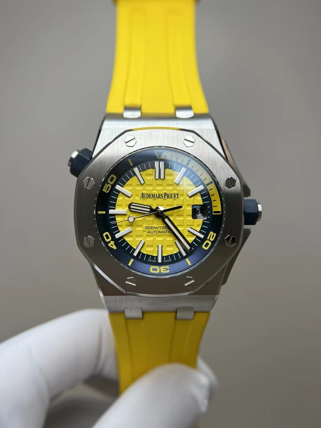 APW Royal Oak Offshore Diver Yellow Dial