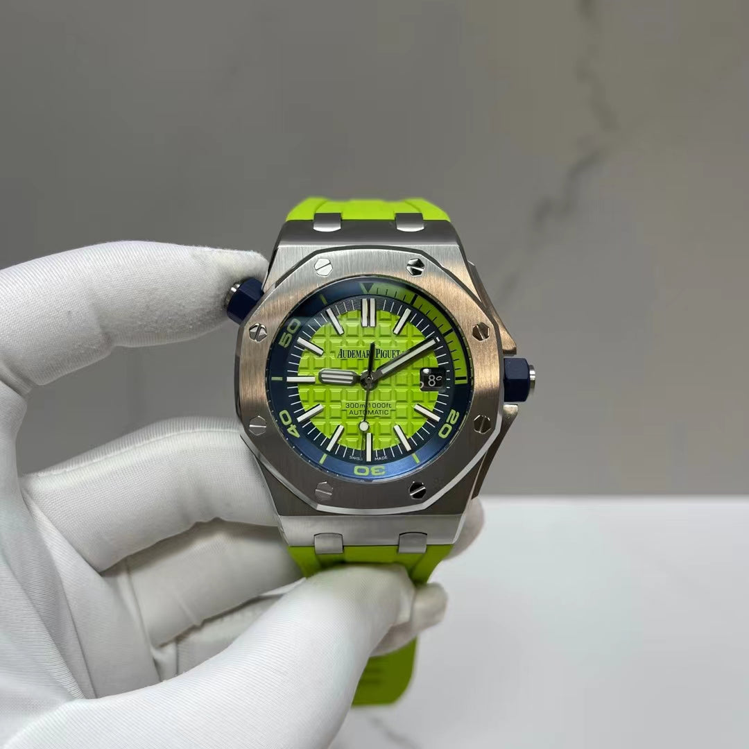 APW Royal Oak offshore diver (bright green dial)