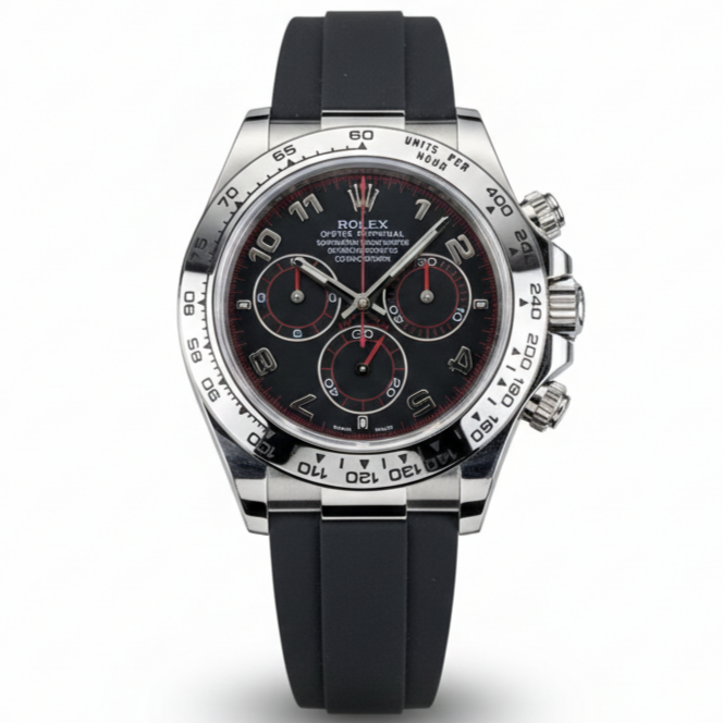 RLX Cosmograph Daytona (Oysterflex, black dial & red accents)