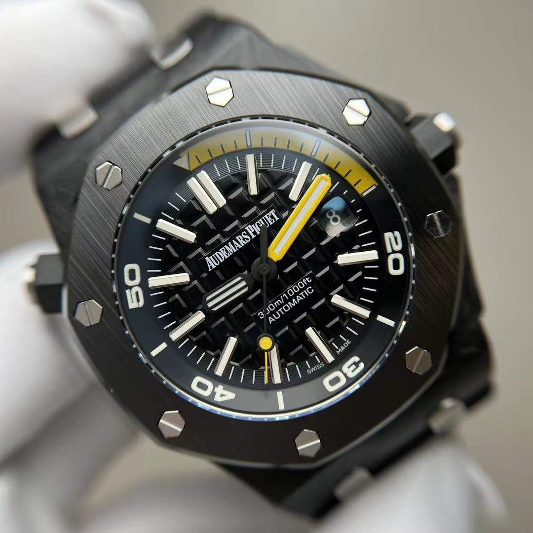 APW Royal Oak Offshore Diver (Black dial with yellow accents)