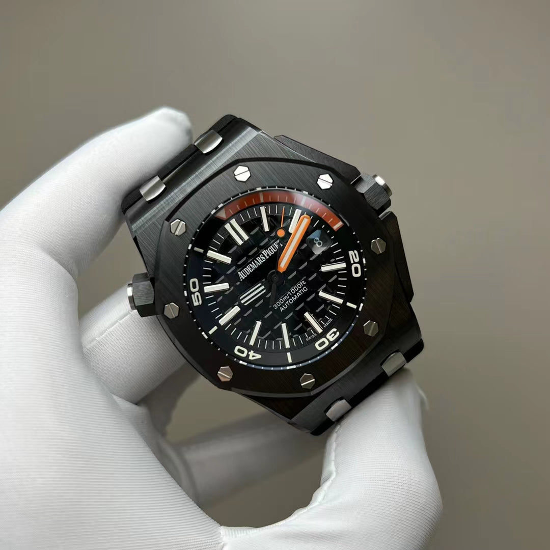 APW Royal Oak Offshore Diver (black dial with orange accents)