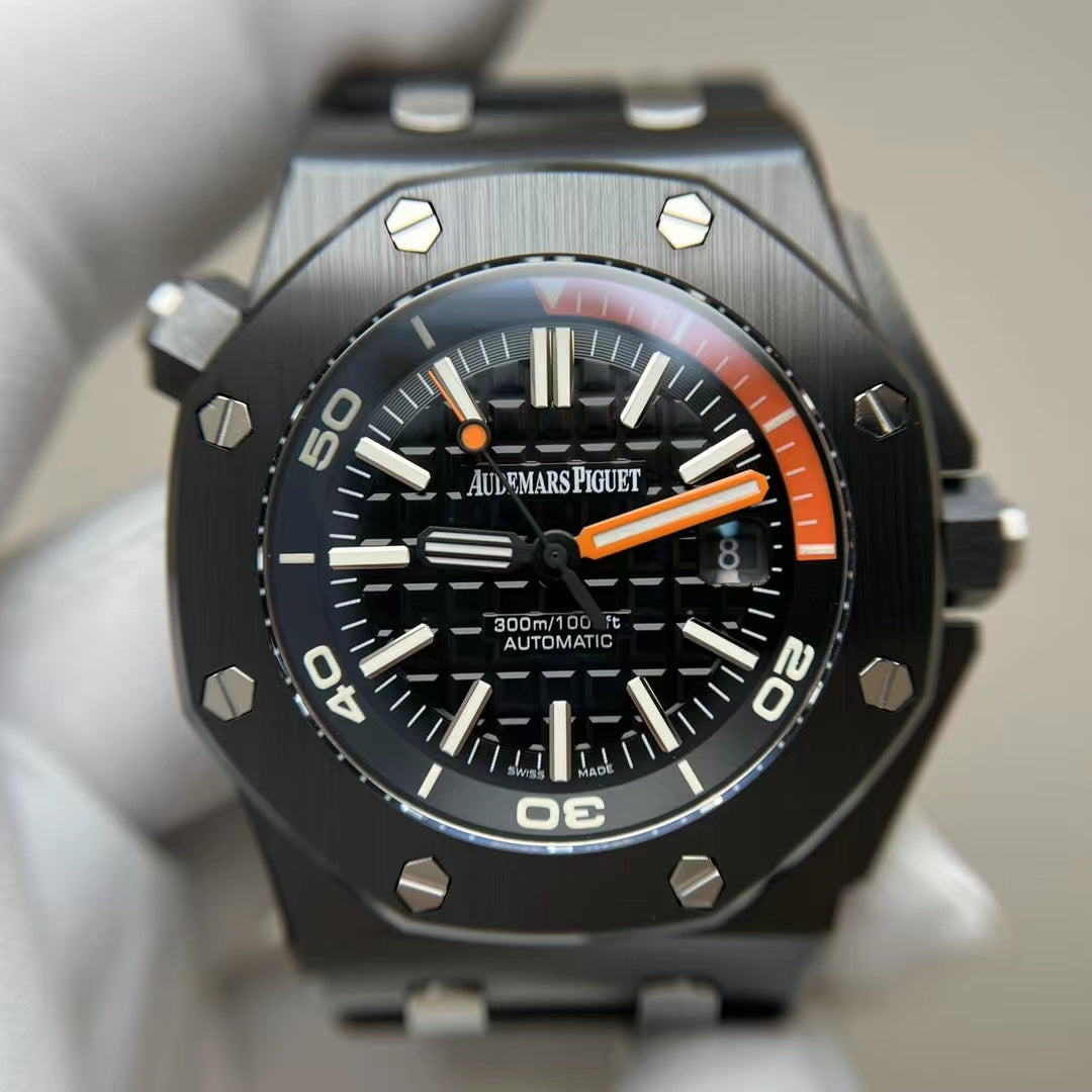 APW Royal Oak Offshore Diver (black dial with orange accents)