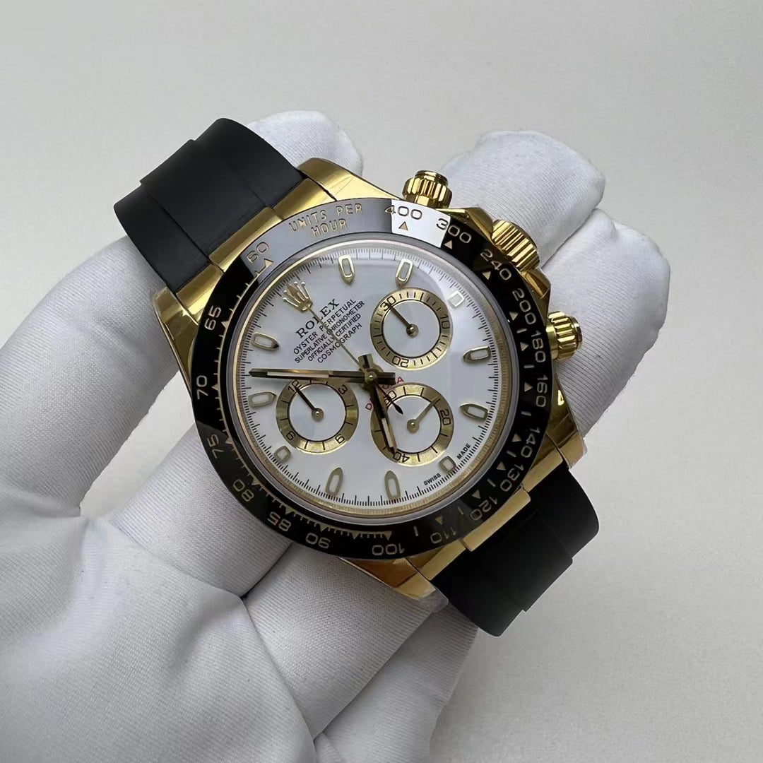 RLX Cosmograph Daytona (White with yellow gold outlined subdials)