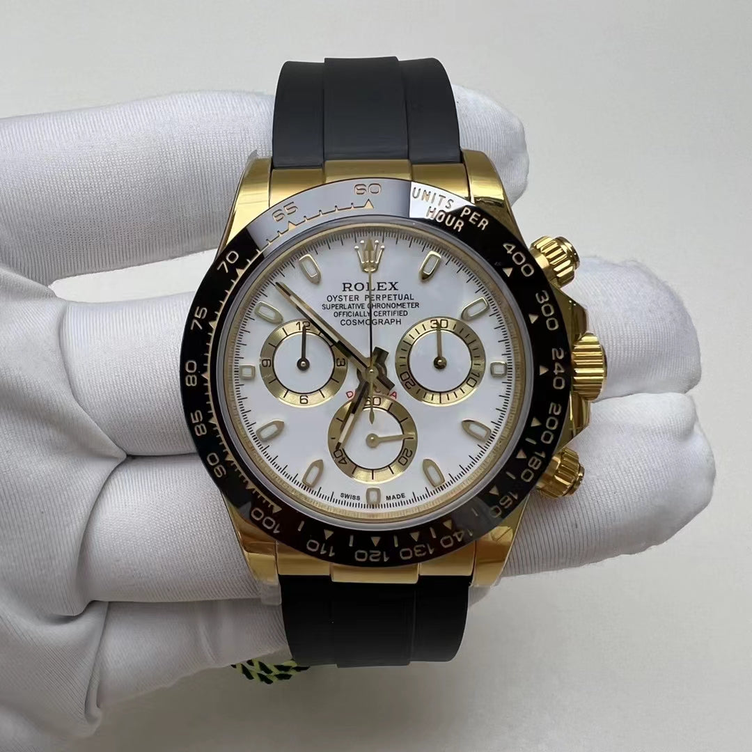 RLX Cosmograph Daytona (White with yellow gold outlined subdials)