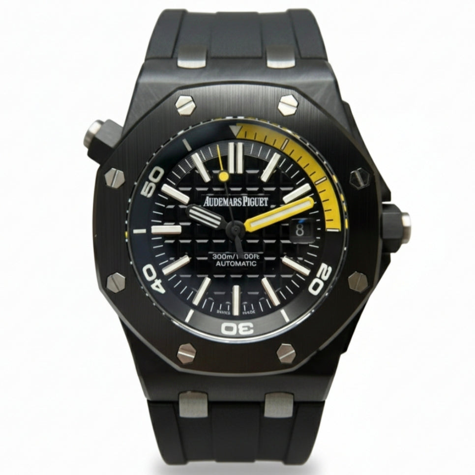 APW Royal Oak Offshore Diver (Black dial with yellow accents)