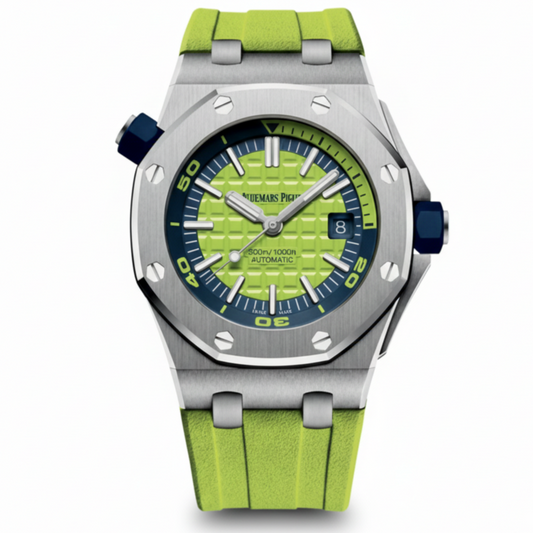 APW Royal Oak offshore diver (bright green dial)