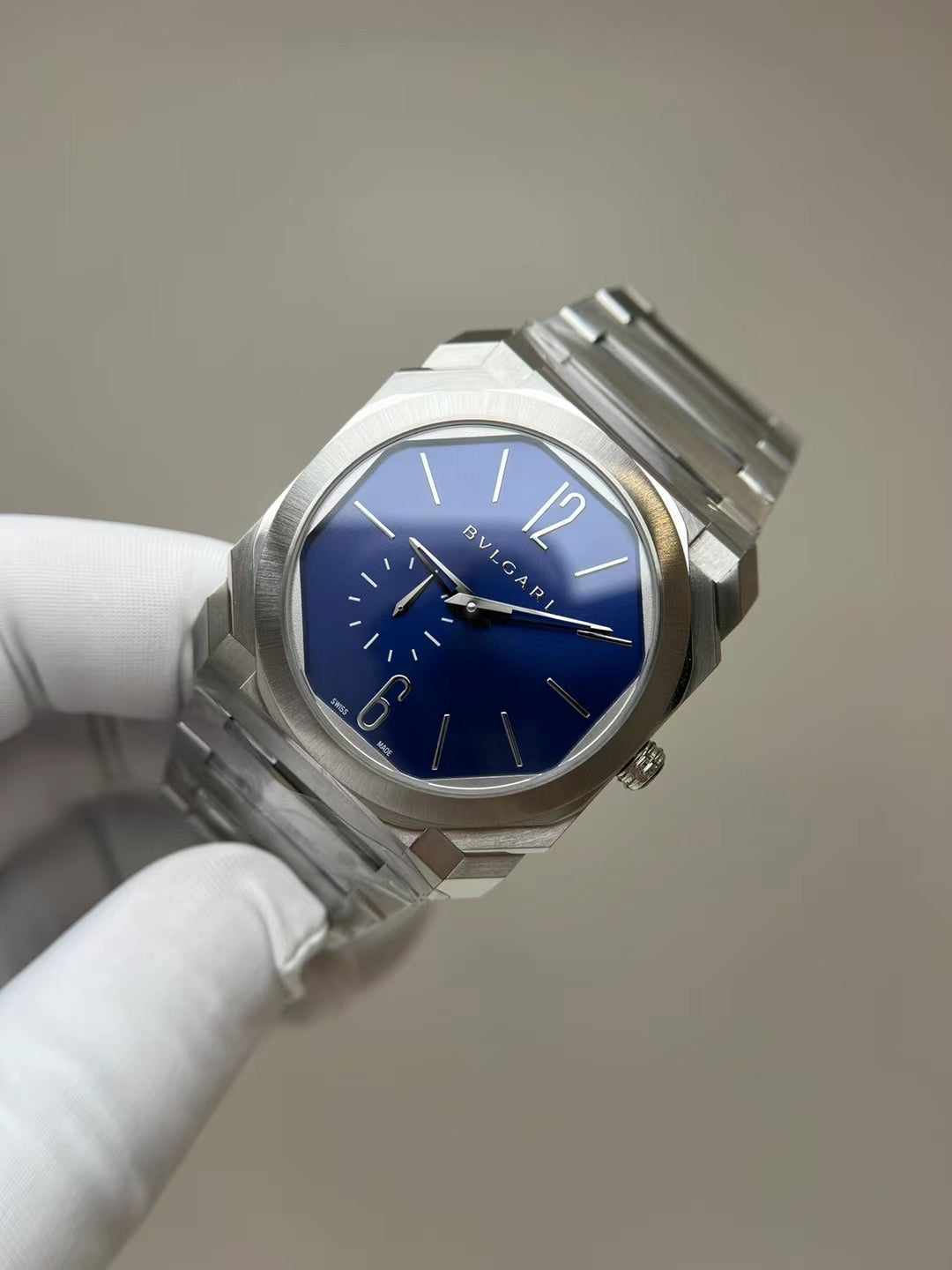 BLG Octo Finissimo Automatic (Steel, Blue Dial)