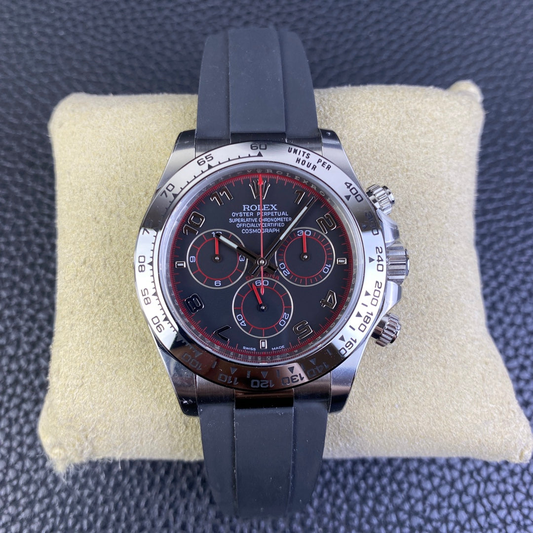 RLX Cosmograph Daytona (Oysterflex, black dial & red accents)