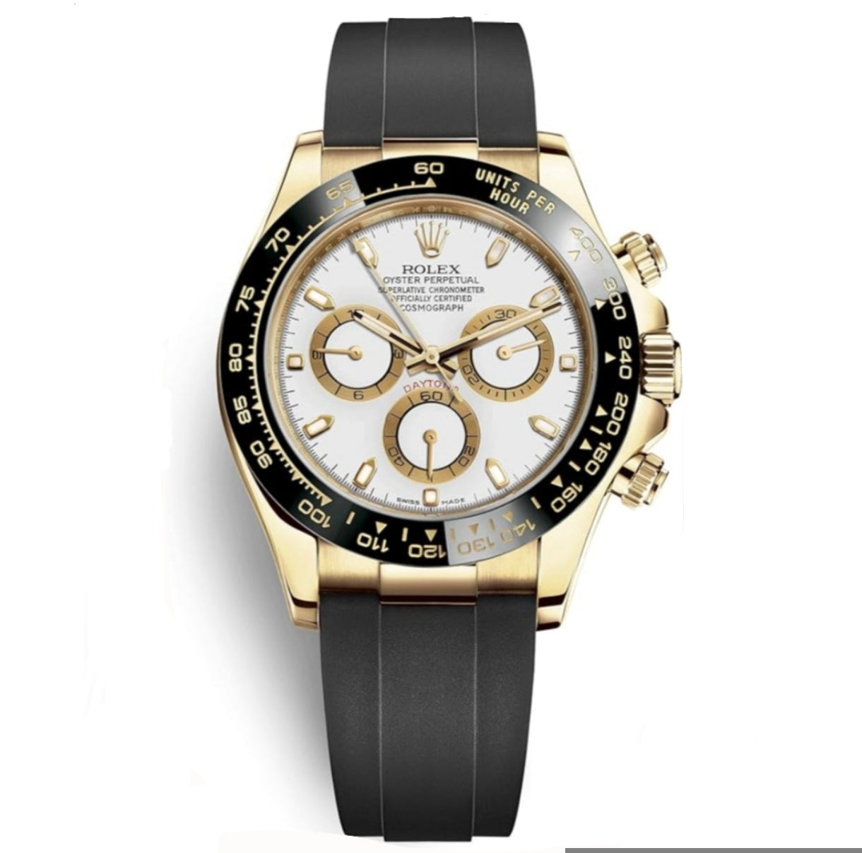 RLX Cosmograph Daytona (White with yellow gold outlined subdials)