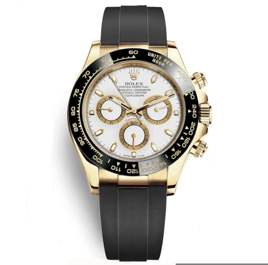 RLX Cosmograph Daytona (White with yellow gold outlined subdials)