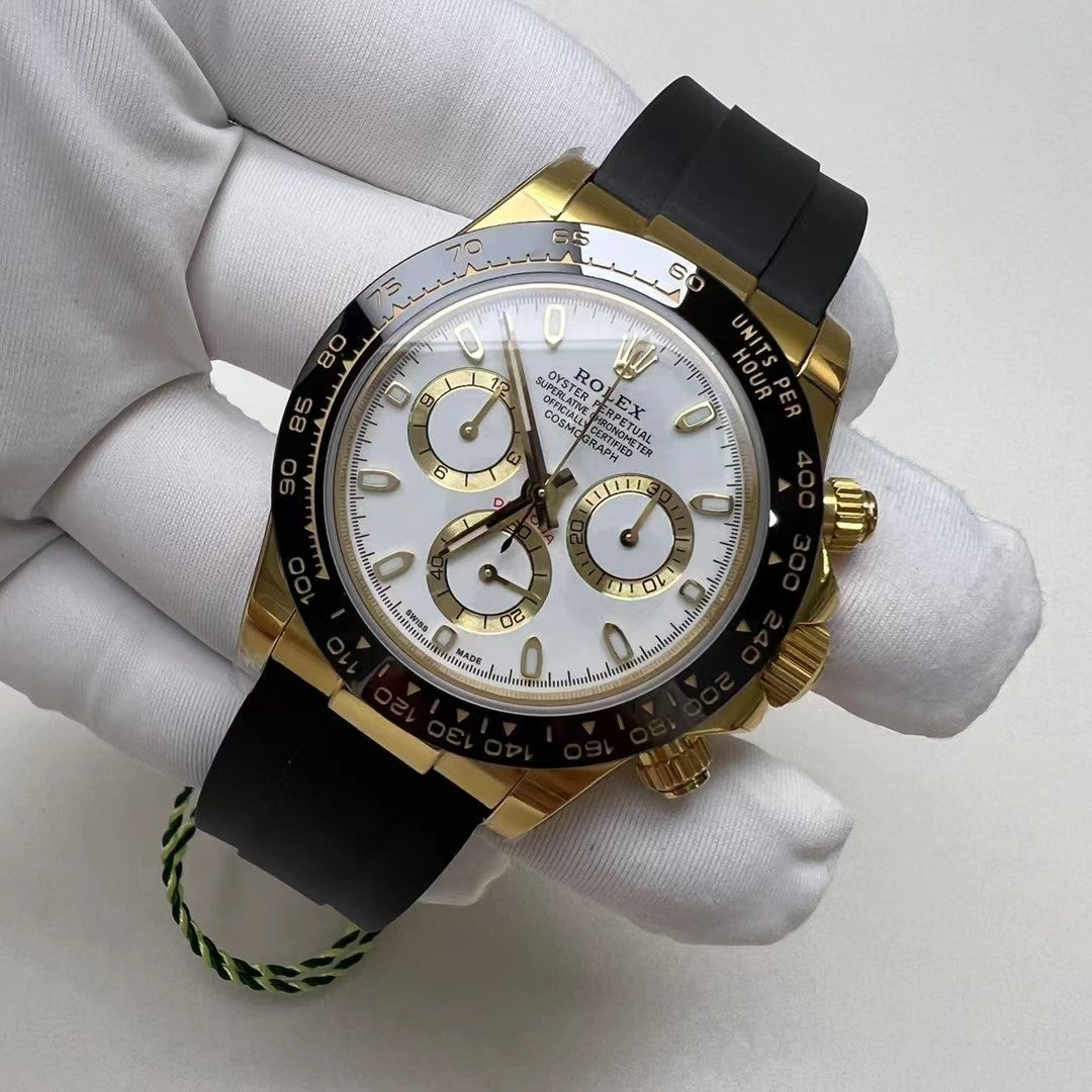 RLX Cosmograph Daytona (White with yellow gold outlined subdials)